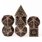 Copper Dragon Guarded City Walls Metal DND/TTRPG Dice set - Dicemaniac