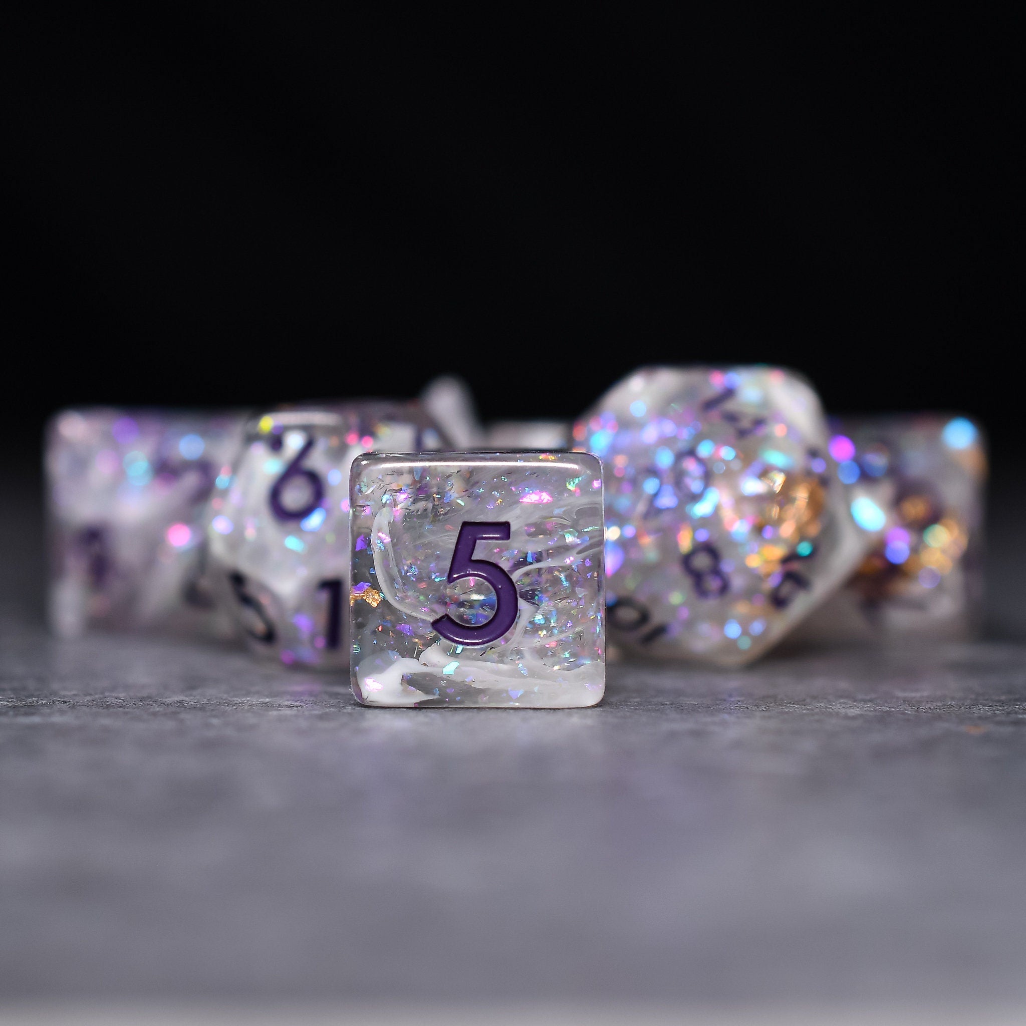 Glitter Galaxy DND/TTRPG Dice set - Dicemaniac