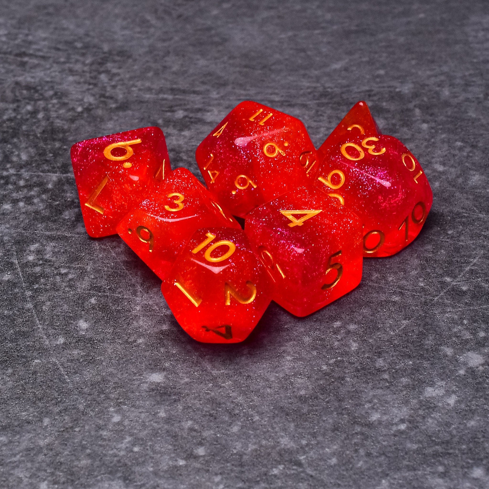 Blazing Furnace DND/TTRPG Dice set - Dicemaniac