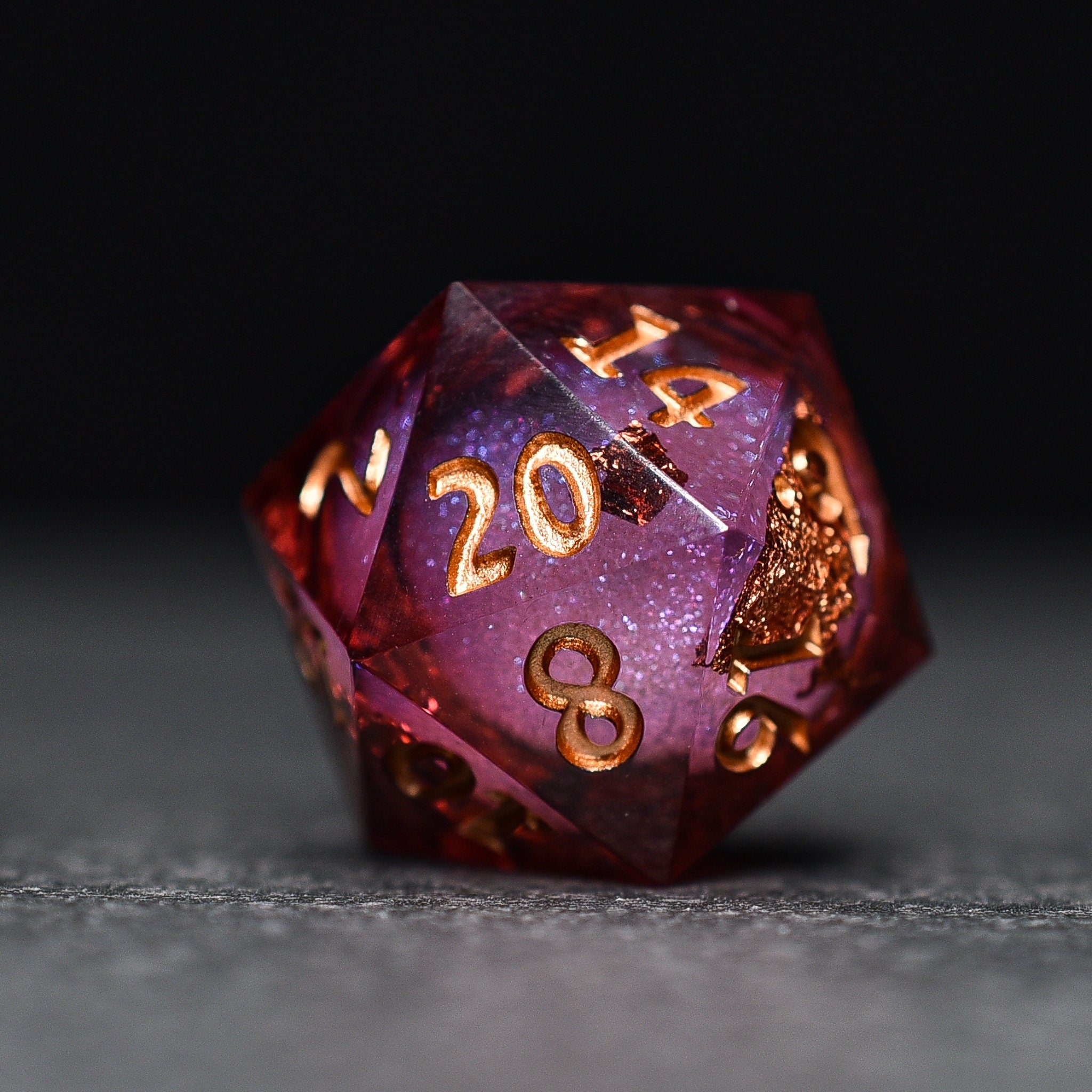Cherry Blossom Liquid Core Sharp Edge DND/TTRPG Dice set